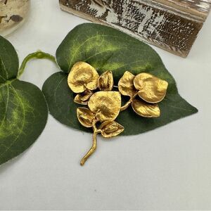 Gold Art Nouveau Signed TMC Brooch The Museum Company